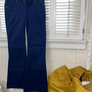 Justice blue flare navy pants uniform pockets